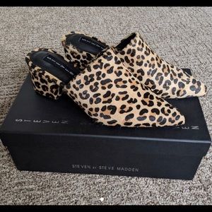 steve madden leopard mules
